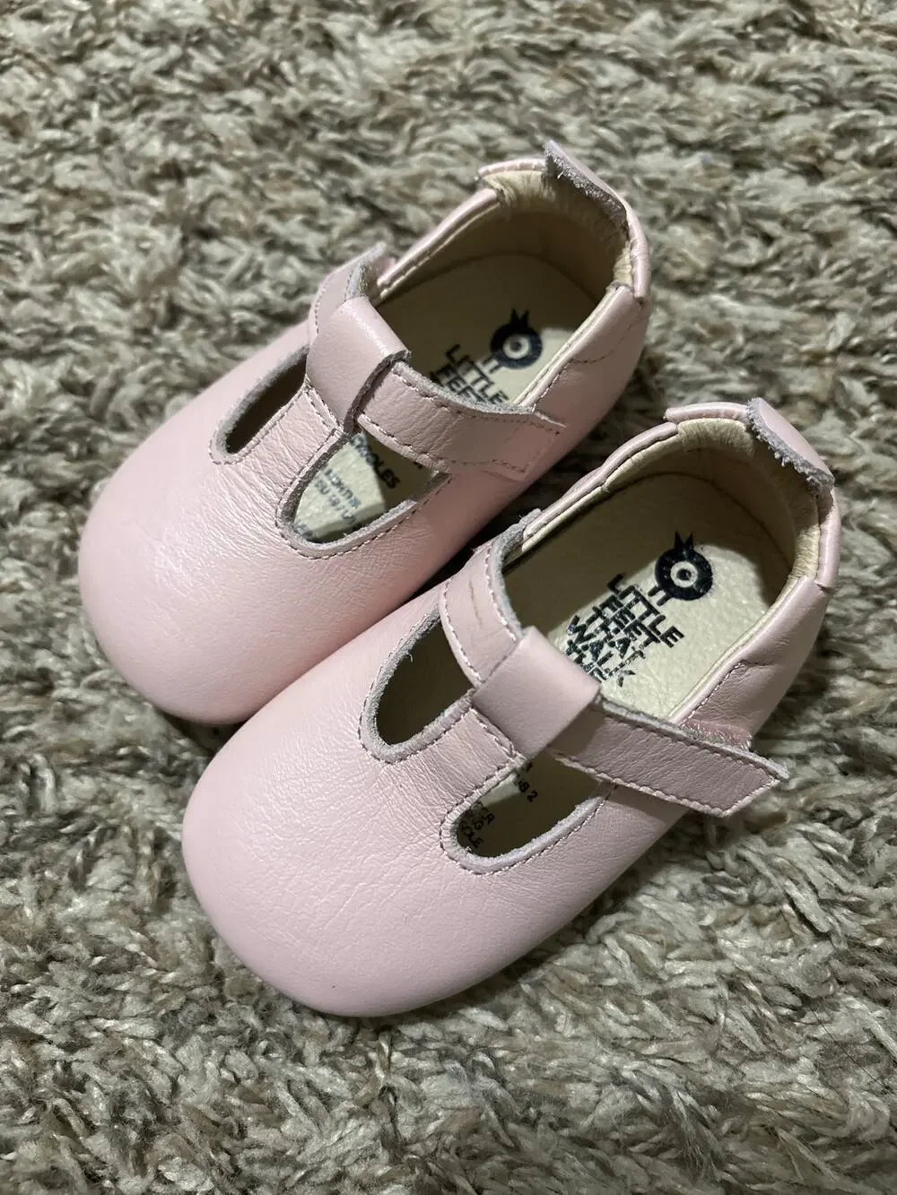 Old Soles Pink Leather Cutout Pre-walker Shoes Infant Baby 18
